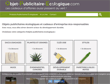 Tablet Screenshot of objet-publicitaire-ecologique.com